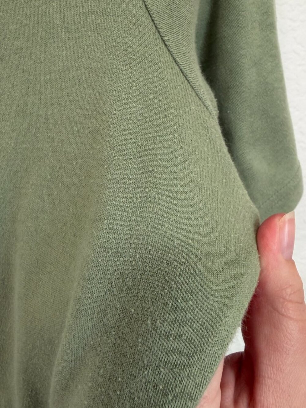 Coldwater Creek Olive Green 100% Cotton Jersey Short Sleeve Midi Dress Pockets - Picture 9 of 9